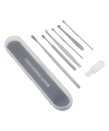 7pcs Stainless Steel Ear Cleaner Set - Earpick & Spiral Ear Wax Remover Tools - Buy Online on GoSupps.com