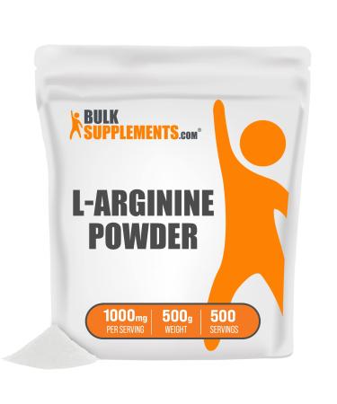 BulkSupplements.com L-Arginine Base - L Arginine Powder - Nitric Oxide Booster - Arginine Supplement - L-Arginine Nutritional Supplements - Nitric Oxide Supplements (500 Grams - 1.1 lbs) 1.1 Pound (Pack of 1) Powder