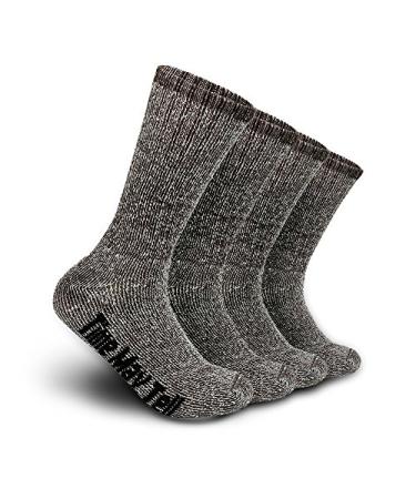 Time May Tell Mens Merino Wool Hiking Cushion Socks Pack (2/4 Pair,6-13 Size) 9-13 Brown(2 Pairs)