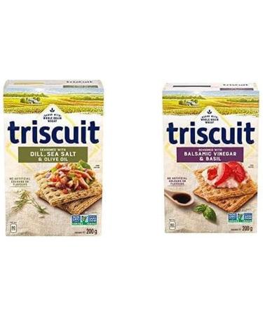 Triscuit Dill Sea Salt & Olive Oil 200g with Triscuit Balsamic & Basil 200g