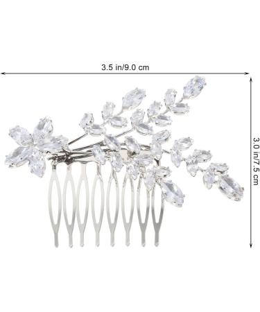 FRCOLOR Accessories bangs comb hair flowers for women wedding bridal headpieces for wedding hair accessories for women wedding hair combs headband rhinestones aluminum alloy Flowers - Buy Online on GoSupps.com