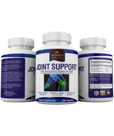 Joint Health Support Formula with Glucosamine Chondroitin MSM - Complex Relief Formula Supplement for Severe Stiffness and Aching Meniscus Pain 200 Capsule Pills For Women Men - Buy Online on GoSupps.com
