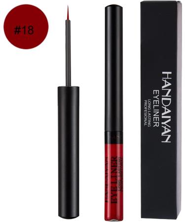 Highly-Pigmented Coloured Liquid Eyeliner - Long-Lasting Waterproof Formula in Black Purple (DrakRed-18) - Buy Online on GoSupps.com