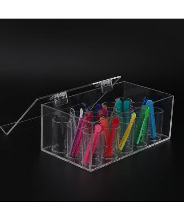 LVCHEN Orthodontic Ligature Tie Box with Lid - Dental Acrylic Dispenser Elastic Ligature Tie Placing Box Orthodontic Organizer for Elastic Rubber Ties