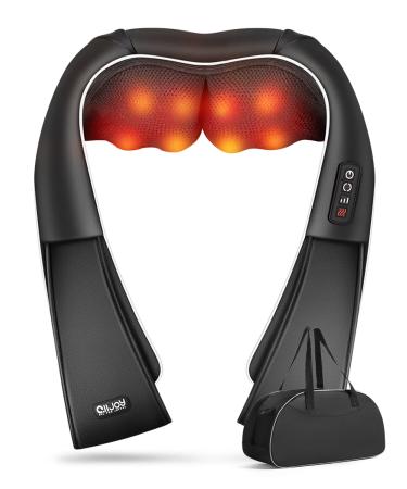 Shiatsu Back and Neck Massager with Heat,Electric Deep Tissue 3D Kneading Massage Pillow for Shoulder, Legs, Foot and Body, Relax Gifts for Women Men Mom Dad Black