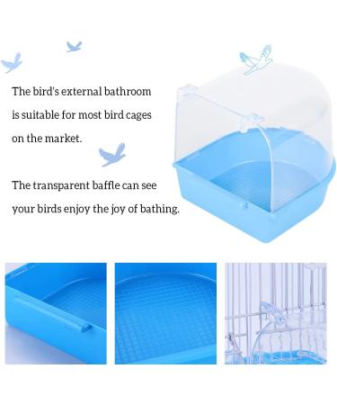 YNC Bird Cage Bathtub Shower Box - Clear Hanging Bird Tub for Cockatiel, Parakeet & Small Pet Birds - Buy Online on GoSupps.com