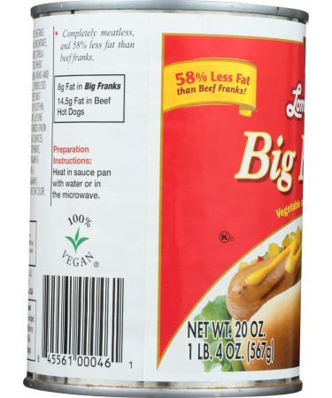 Loma Linda Big Original Franks - 20 oz | Vegan, Plant-Based Hot Dogs - Buy Online on GoSupps.com