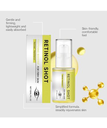 2 PCS Retinol Shot Tightening Booster- Retinol Eye Serum with Panthenol for Anti-Aging Wrinkles & Fine Lines Pore Minimizer Firm Skin - For All Skin Type - 1 Fl. Oz - Buy Online on GoSupps.com
