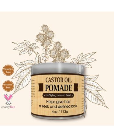 OKAY-MEN Castor Oil Beard and Hair Pomade 4oz - Natural Grooming Solution for Men - Buy Online on GoSupps.com