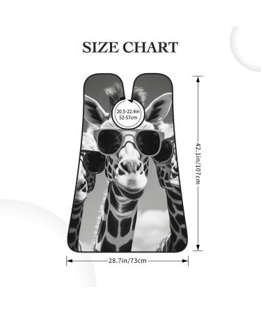 Three Giraffes Print Beard Bib Apron - Non-Stick Men's Hair Catcher for Shaving | Perfect Gift for Men - One Size Black - Buy Online on GoSupps.com
