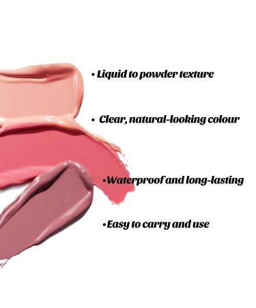Boobeen Matte Liquid Blush - Blendable Face Blush with Cushion Applicator | Soft Cream Blush for Cheeks | Natural Looking 01 - Buy Online on GoSupps.com