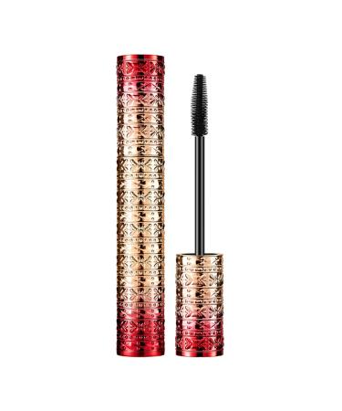 Waterproof & Long Lasting Black Eyelash Mascara, Silk Fiber Lash Mascara Volume and Length Eye Makeup Mascara, Lucky Red Shell Gift(1 Pcs)
