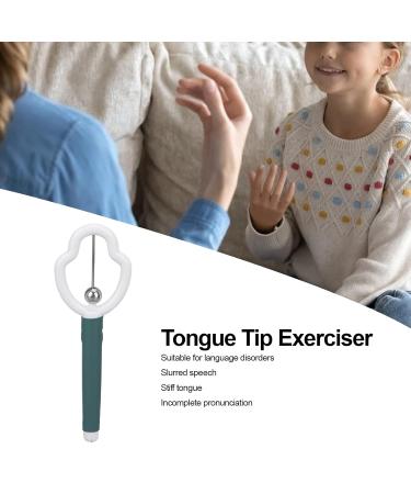 Natudeco Tongue Tip Trainer for Kids | Professional PP & Stainless Steel Oral Muscle Strength Device (Green) - Improve Tongue Function & Speech - Buy Online on GoSupps.com