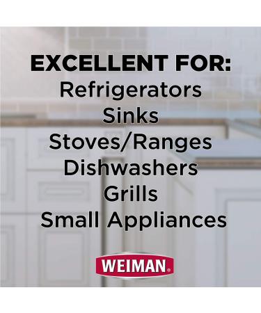 Weiman Stainless Steel Cleaner and Polish - Streak-Free Shine for Appliances and BBQ Grills - 22 fl. oz - Buy Online on GoSupps.com