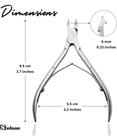 Stelone Professional Cuticle Nippers - Stainless Steel Clipper for Fingernails & Toenails - Buy Online on GoSupps.com