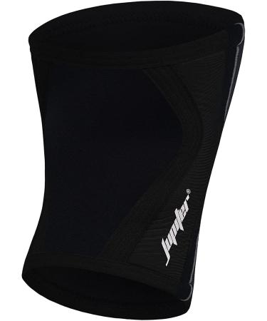 7mm Compression Knee Sleeves (1 Pair) for Squats & Weightlifting - Large Black - Buy Online on GoSupps.com