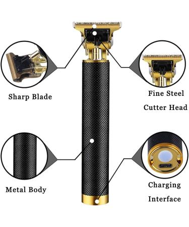 Hair Trimmers T-Blade Trimmer Cordless Rechargeable Grooming Kits Zero Gapped Detail Beard Shaver with 3 Guide Combs for Family Children Men's Gift (Direct Charge(B)) - Buy Online on GoSupps.com
