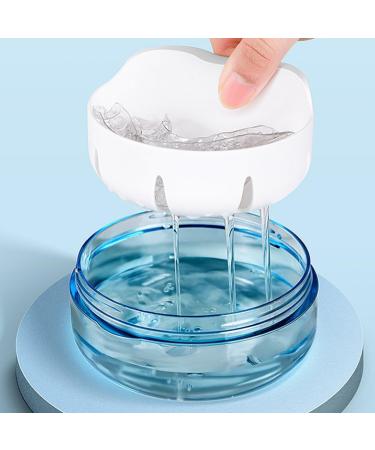 Divono Braces & Dental Prosthesis Container | Prosthesis Brush Set & Cleaning Storage Box for Incorrect Teeth (Blue & White) - International Shipping Available - Buy Online on GoSupps.com