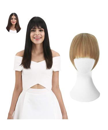 REECHO Fashion One Piece Clip in Hair Bangs / Fringe / Hair Extensions (Thick Full Length Bangs, 27/613)