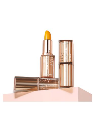 OAY: Color Changing Lip Balm + Buildable Lip Color - Hyaluronic Acid Ceramide NP - Natural Gloss Finish - Hydrating Vitamin E Core Brown