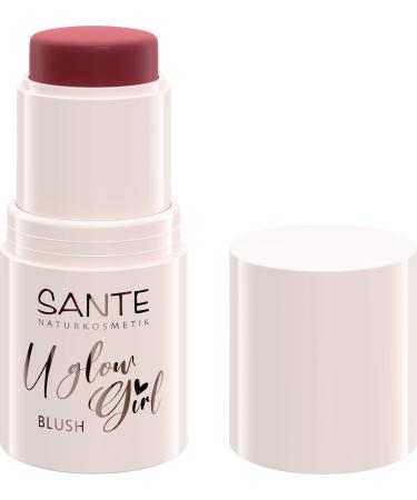 Sante Naturkosmetik SANTE Naturkosmetik U Glow Girl Blush Stick 02 Naturally Fresh Rose Cream Light texture Multi-use for cheeks lips and eyebrows Vegan NaTrue certified limited edition 6 g
