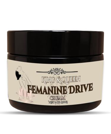 Feminine Drive Women s Botanical Topical Cream with Wild Yam Red Clover and Chaste Tree Clean Plant-Based Skin Moisturizer 2oz King & Queen Wellness