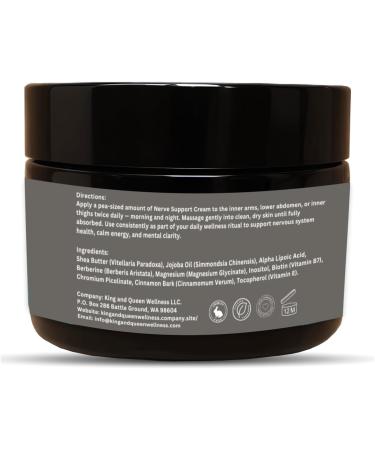 Nerve Comfort Cream Tingling & Foot-Calf Soothing Support | Alpha Lipoic Acid Magnesium Berberine Cinnamon Bark | Nerve 2 oz King & Queen Wellness - Buy Online on GoSupps.com