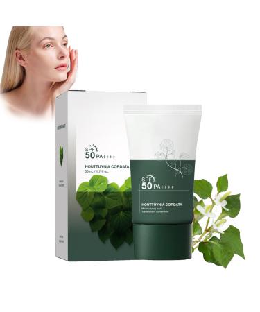 Heartleaf Houttuynia Cordata Silky Korean Moisturizing Spf 50+ Sun Cream, Heartleaf Silky Moisture Sun Cream, Heartleaf Silky Moisturizing Sunscreen, Houttuynia Cordata Sunscreen (1PC)