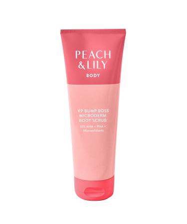 Peach & Lily KP Bump Boss Microderm Body Scrub | 10% AHA (7% Glycolic Acid + 3% Lactic Acid) | Smooth  Silky-Soft And Radiant Skin | Clean  Non-Toxic  Cruelty-Free | 8.11 Oz