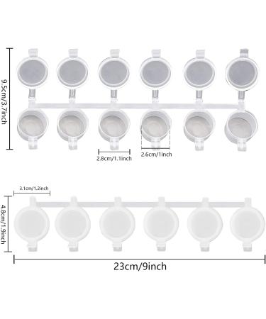 AIEX 5 Strips 30 Pots Empty Paint Cup Pods - Clear Plastic Storage Containers for Art Activities - Buy Online on GoSupps.com