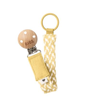 BIBS Paci Braid Dummy Chain Organic Cotton Danish Design One Size (0-36 Months) Pale Butter/Ivory Pale Butter / Ivory