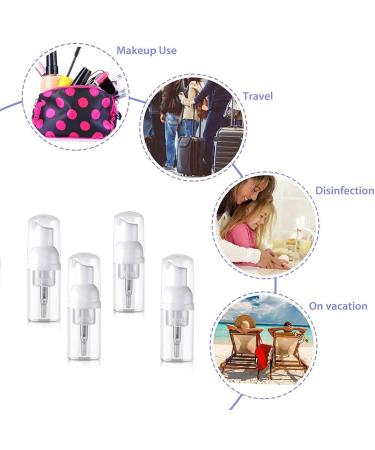 Mini Foam Pump Bottle - 30ml Transparent Refillable Dispenser for Travel Cleaning & Cosmetics (24 Pack) - Buy Online on GoSupps.com