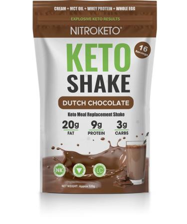 NutriKeto KeTone Shake - Gourmet Dutch Chocolate- Low Carb/High Fat (LCHF) - Ketogenic Diet - 16 Servings