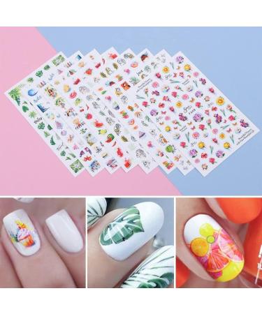 Girls Summer Fruits Nail Art Decal Sweet Nail Art Decoration DIY Nail Summer Series 3D Nail Sticker(style2) - Buy Online on GoSupps.com