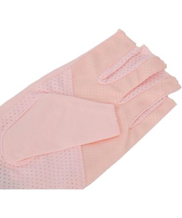 Gel Manicure Gloves | UV Protection Fingerless Hand Skin Cover | Pink Cotton Nail Lamp Gloves for Home Salon - Buy Online on GoSupps.com