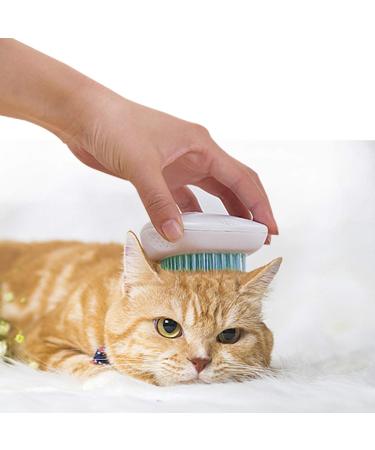 YUNTAN Cats Grooming Comb for Long and Short Hair Cat Dogs Pets Massage Brush Soft Silicone Washable Self Cleaning Brush for Shedding