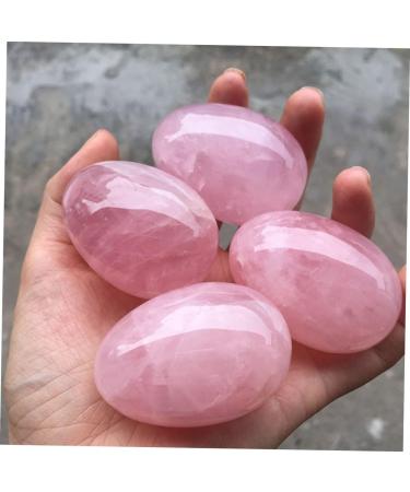 FRCOLOR Rose Crystal Egg - Healing & Chakra Balancing Stone | Polished Pink Egg Decor for Meditation & Gemstone Adornment - Buy Online on GoSupps.com