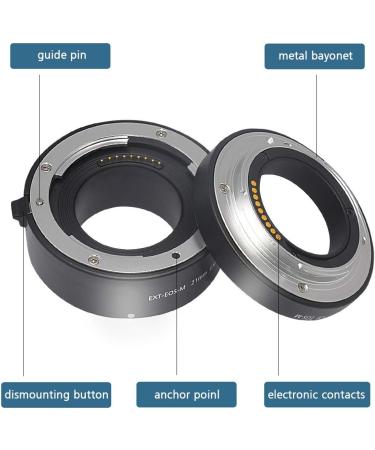 Mcoplus Metal Auto Focus Macro Extension Tube Set for Canon EF-M Cameras - 10mm 16mm 21mm - Buy Online on GoSupps.com