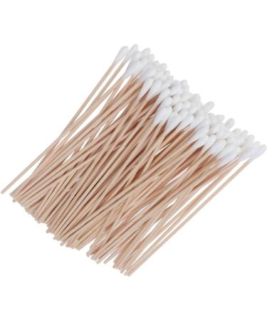 GLEAVI 100pcs Cotton Swabs - Organic Wood Applicator Tips for Ear Wax Removal Makeup Brushes and Cleaning - Best Quality Cotton Sticks - Buy Online on GoSupps.com