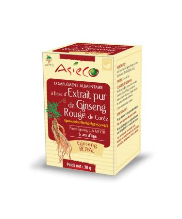 Korean Red GINSENG Extract ROYAL 100% Ginseng 30g vial Ginsenosides Rg1+Rb1>15.5mg/g - ASIECO