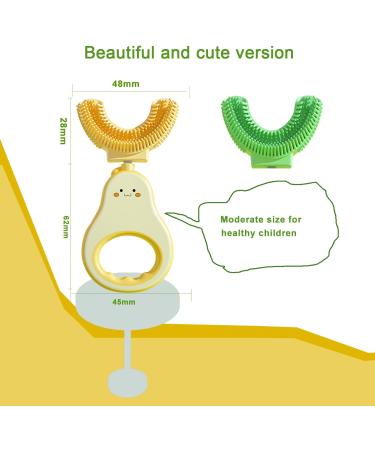 KAOXIYU Toddler U-Shaped Kids Toothbrush Set | 2 Brush Heads | Manual Whole Mouth Toothbrush for Kids 2-6 Years | 360 Degrees U-Shape Extra Soft Toothbrush - Buy Online on GoSupps.com