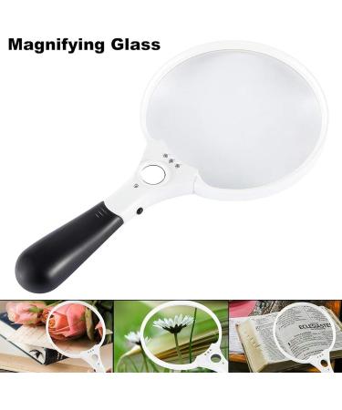 Portable with Light Large LED Illuminated Magnifier Lightweight Handheld with 3 LED Lights for Reading Inspection Exploring Seniors Full of Stars - Buy Online on GoSupps.com