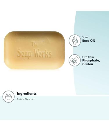 Buy Soap Works Emu Oil Soap Bar 110G - Nourishing Emu Oil 4 Ounce - International Shipping Available - Buy Online on GoSupps.com