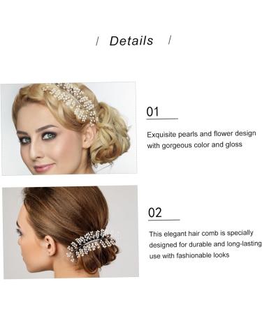FRCOLOR Wedding Hair Comb bridal headpiece bridal hair comb women hair comb wedding accessories bride white Bridal Hair Accessories - Buy Online on GoSupps.com