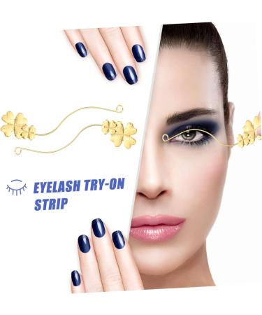 FRCOLOR 8 Pcs Eyelash Try-on Strip Eyelash Mascara 3D Mascara Eyelash Grafting Tool False Eyelashes Metal 10x3cmx2pcs Goldenx2pcs - Buy Online on GoSupps.com
