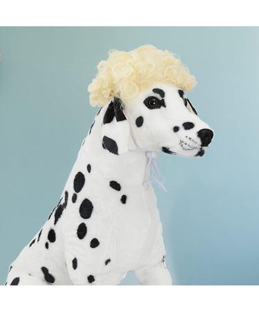 Funny Dog & Cat Role Play Wigs for Halloween Christmas & Parties | Premium Pet Wigs for Small Medium & Large Dogs - Golden Hair - Buy Online on GoSupps.com