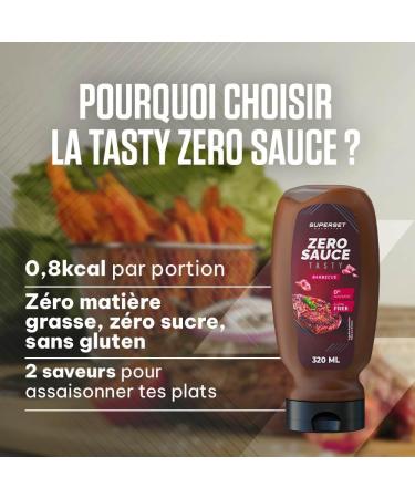 Superset Nutrition | Tasty Zero Sauce (6x320ml) | Zero Sauces | Ultra Gourmet Zero Calorie Sauces - Barbecue - Buy Online on GoSupps.com