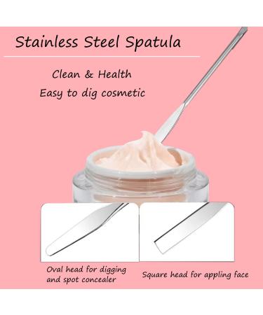 Drerio 2-Piece Clear Makeup Palette Set with Spatula | Portable Acrylic Mixing Tools for Eyeshadow & Lipstick - Buy Online on GoSupps.com