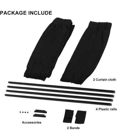 2Pcs Car Side Window Sunshades - Adjustable Privacy Curtains for UV Rays Block, Breastfeeding, Sleeping, Changing, Camping - Buy Online on GoSupps.com