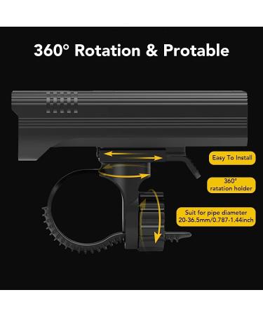 NEWBOLER Bike Lights 10000mAh USB Rechargeable - Super Bright 3000 Lumen 8 LED Bicycle Light with 5 Modes - Waterproof Bike Headlight with 360 Rotation Bracket - Buy Online on GoSupps.com